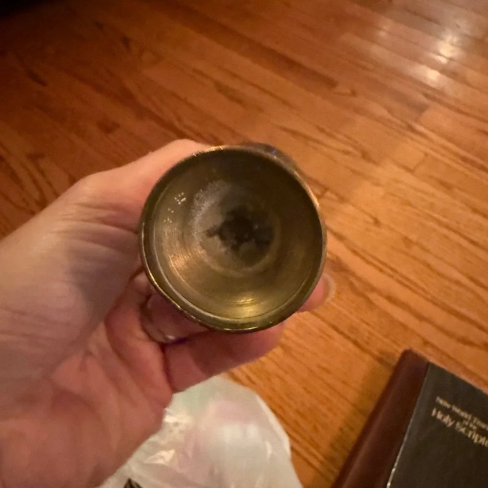 Vintage Small Brass Bud Vase Mini Urn Mid Century Boho Farmhouse Decor